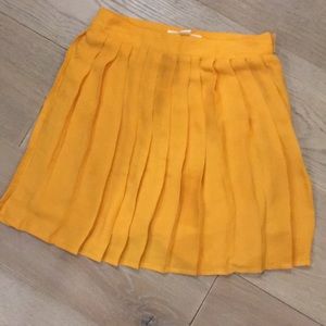 Forever 21 gold pleated skirt